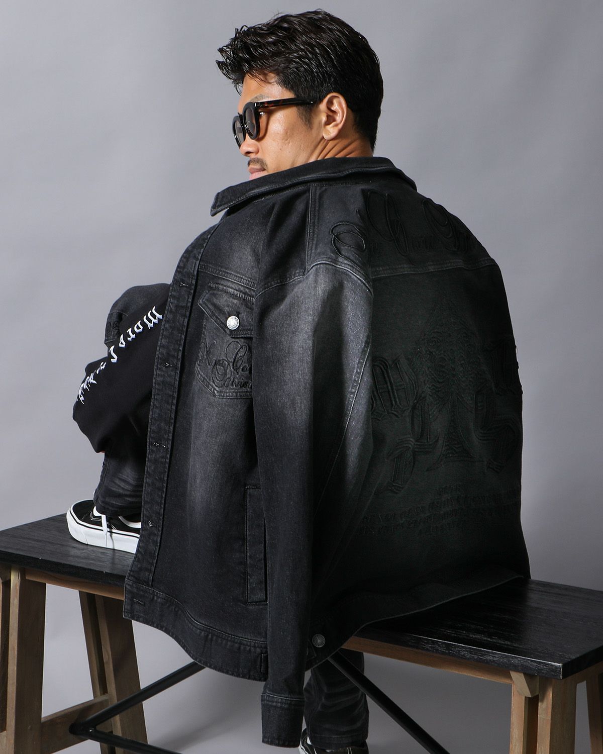 ストレッチ ブラック デニムジャケット