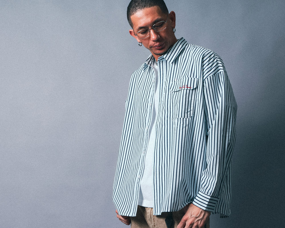 ストライプシャツホワイト