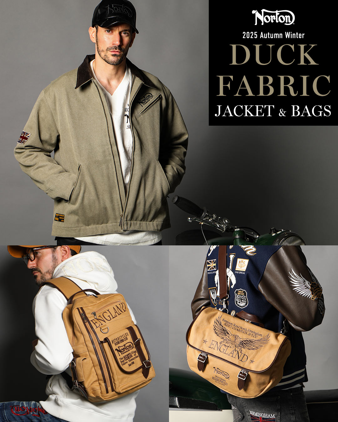 ダック地 ジャケット バッグ