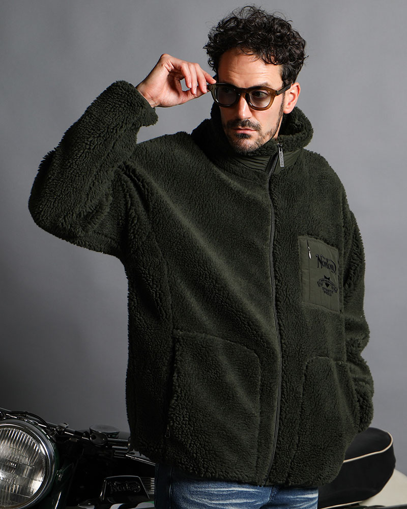 スタンドボア ジップパーカー