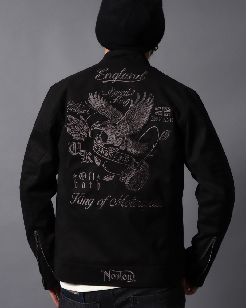 フェイクスウェード シングルライダース ジャケット