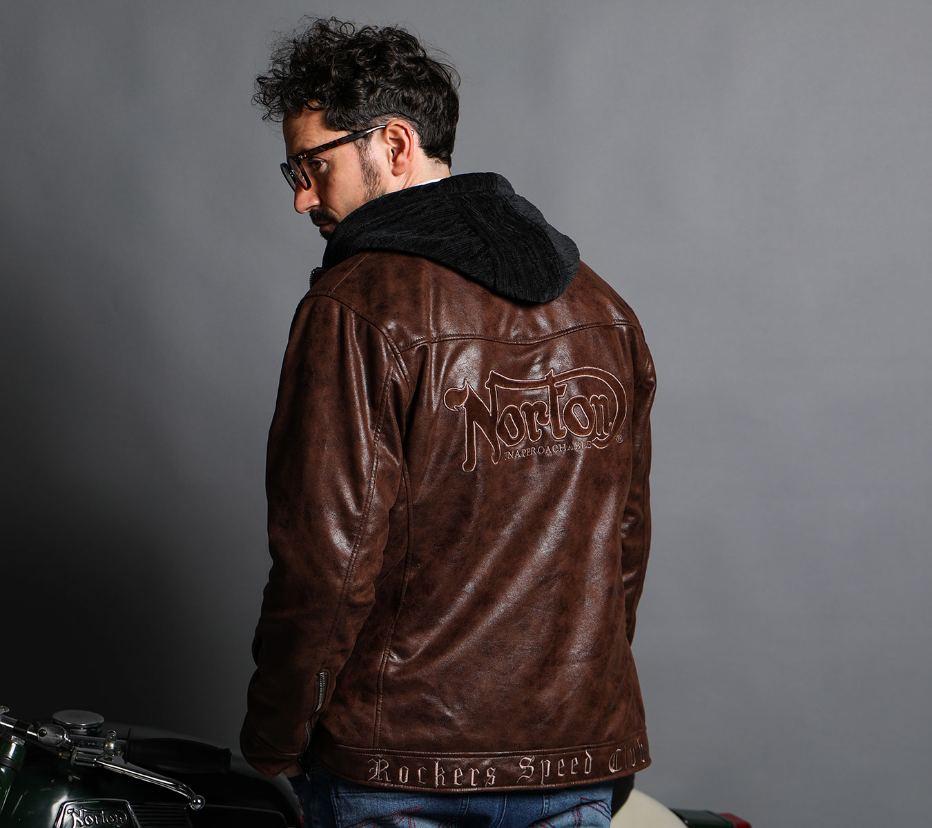 ライナーベスト付 ムラ PU ライダース