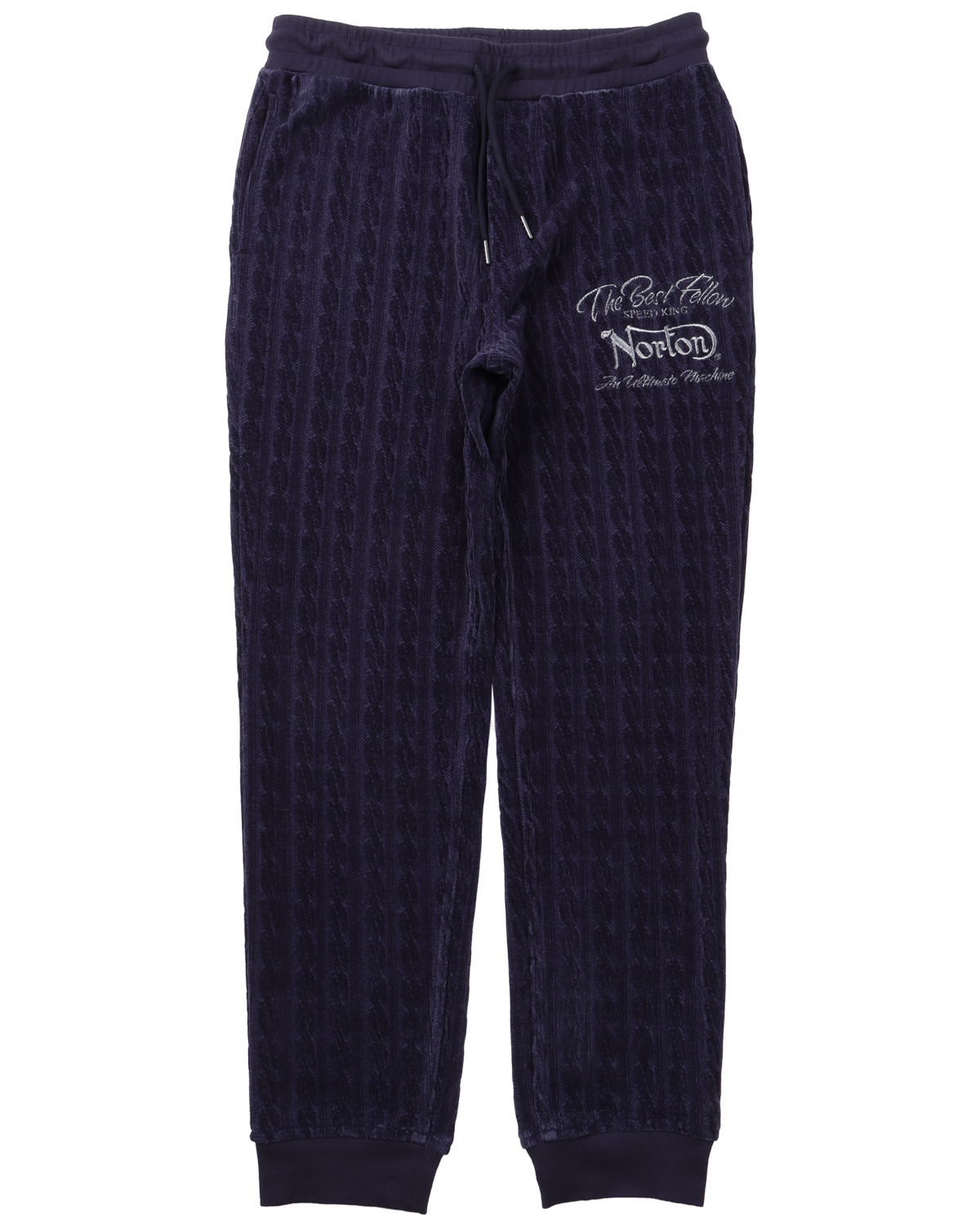 ベロア メタリック刺繍 イージーパンツ