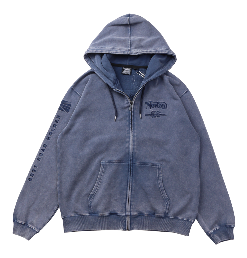 フロスト加工 フルジップパーカー