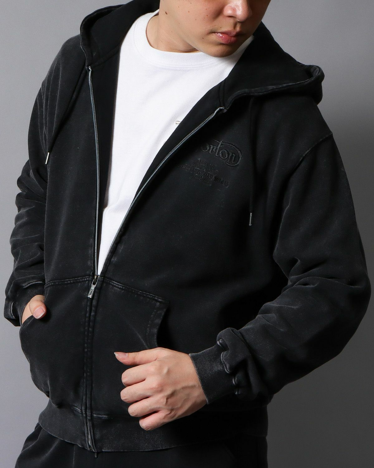 フロスト加工 フルジップパーカー