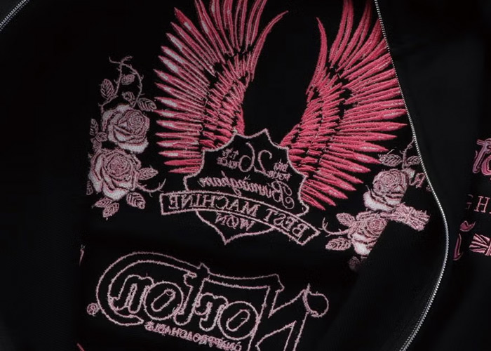 MAX ピンクメタル ZIPパーカー