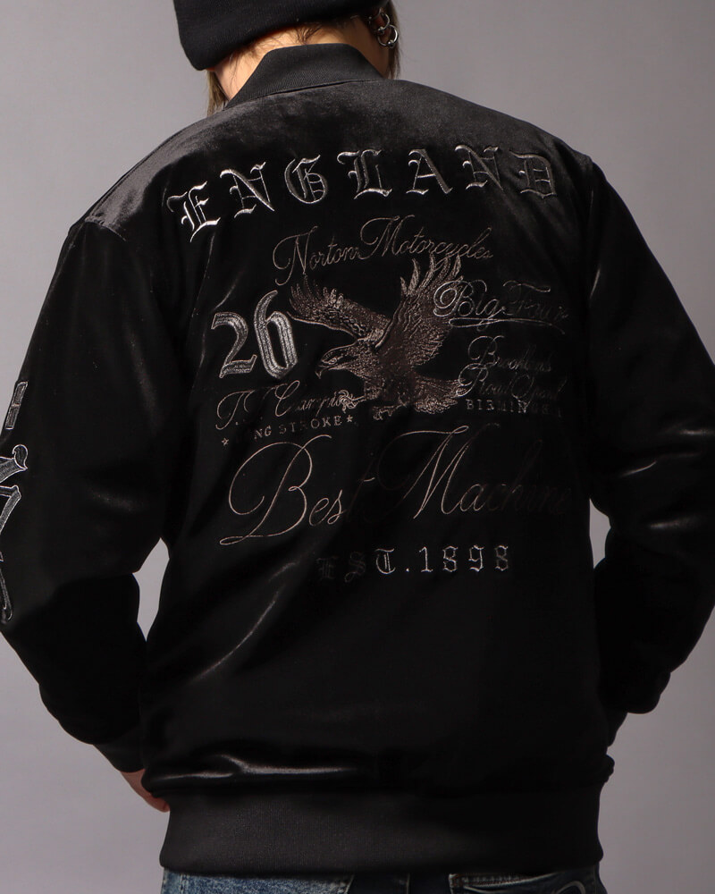 イーグル ベロア スカジャンブラック背中