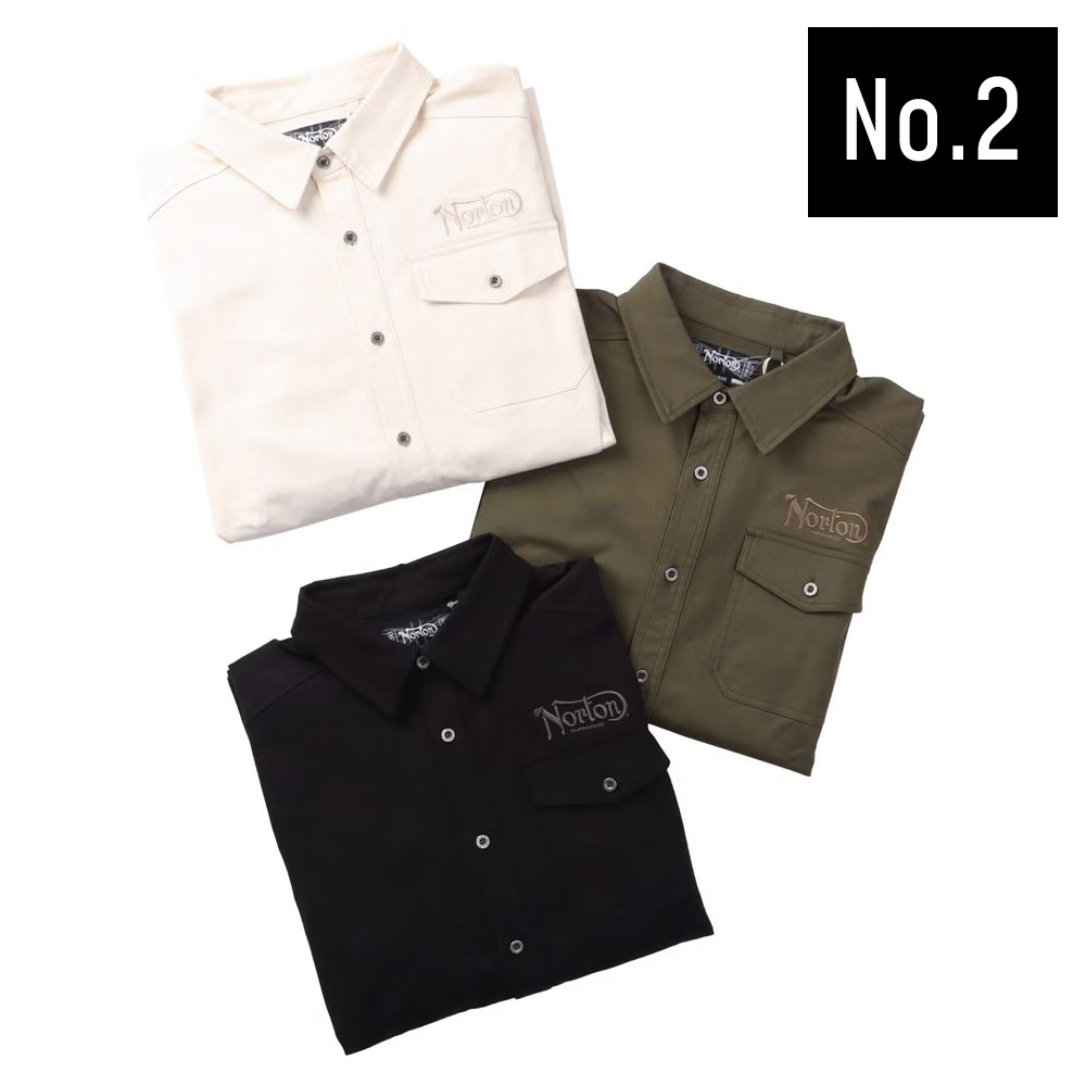 ストレッチ ショルダー ライン ミリタリー 7分袖 シャツ