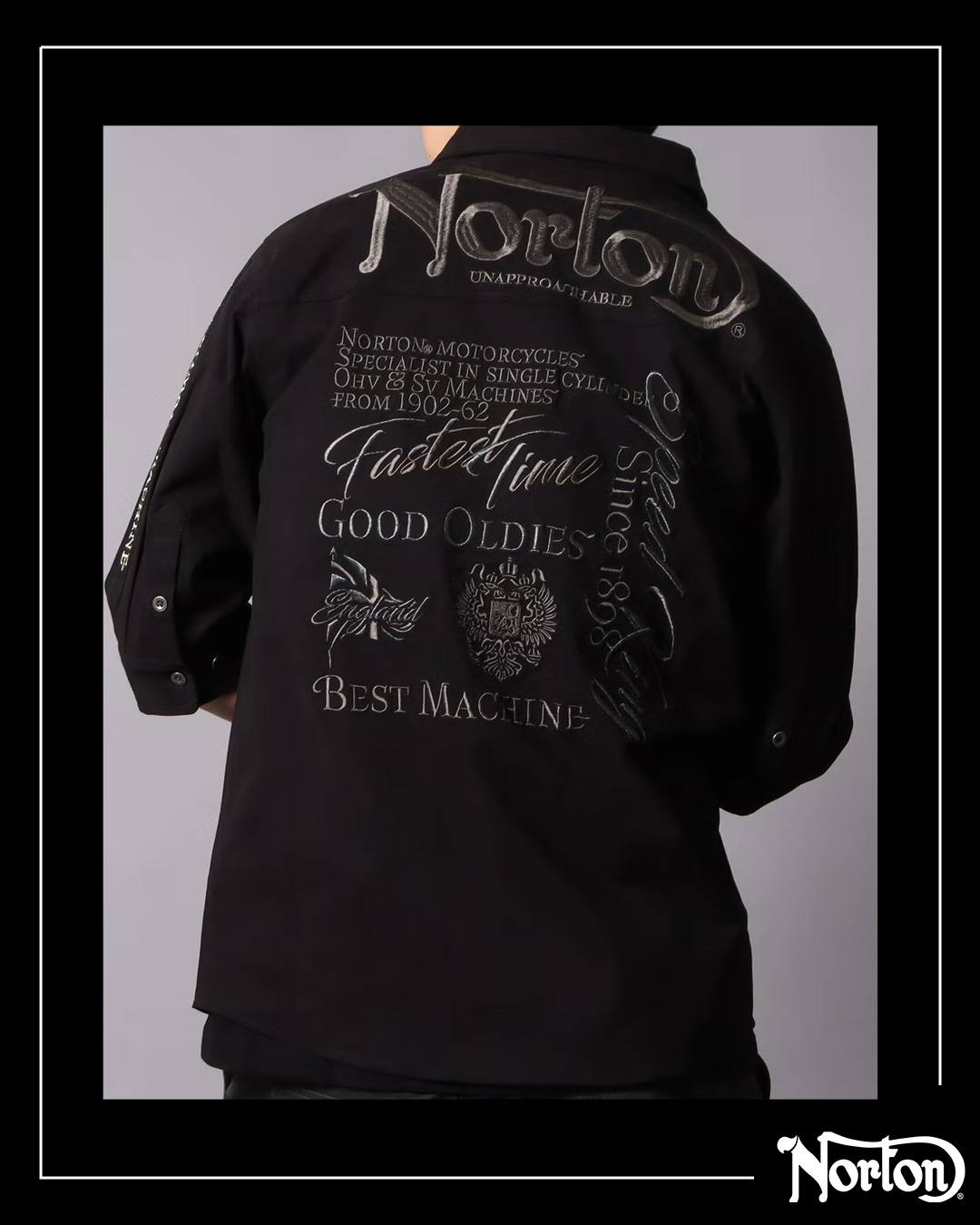 ストレッチ ショルダー ライン ミリタリー 7分袖 シャツ