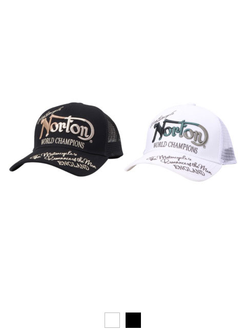 [Norton] グラデ 刺繍 メッシュ キャップ