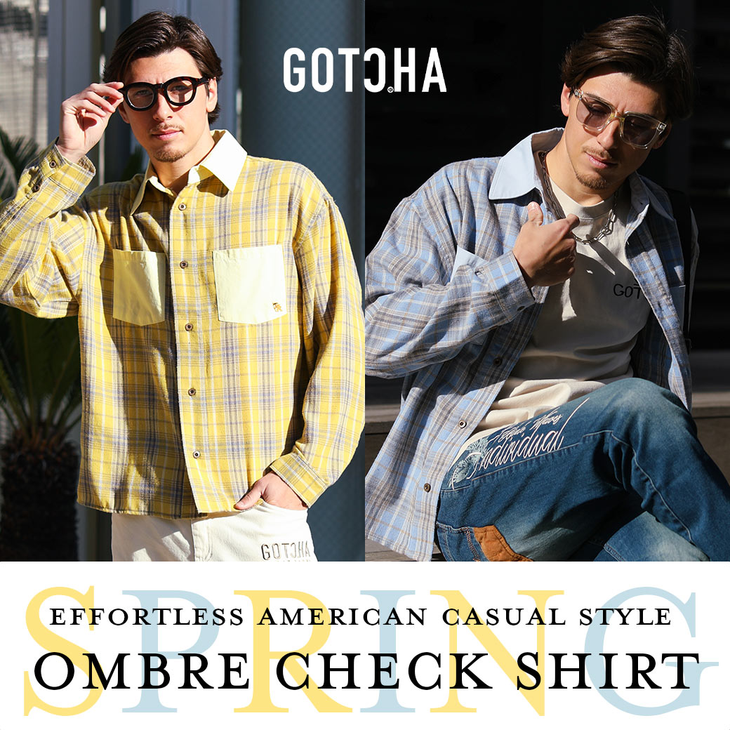 淡色ヴィンテージで、春のアメカジを軽やかに OMBRE CHECK SHIRT FOR