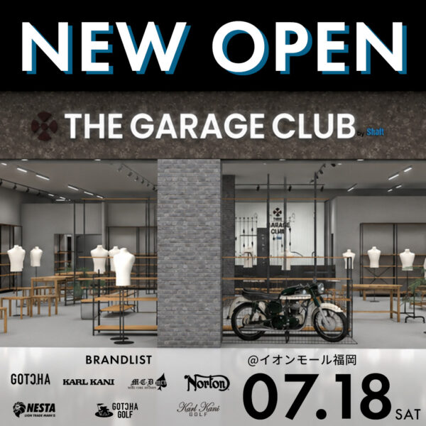 【NEW OPEN】THE GARAGE CLUB